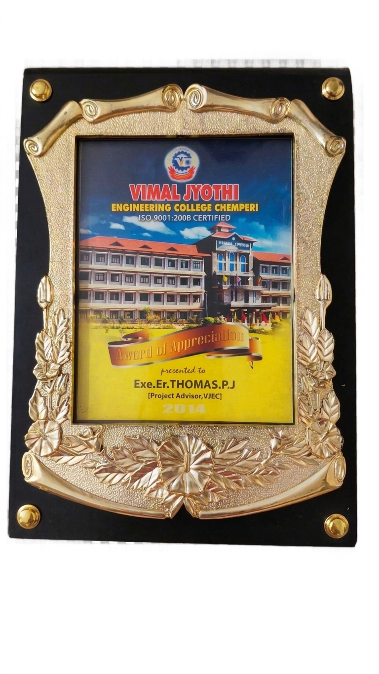 Vimal Jyothi Enginengineering College Award